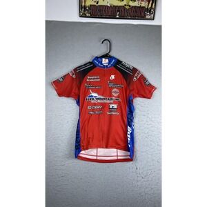 Champion System Mercy Cycling Jersey Mens Large Red Full Zip Short Sleeve Bike